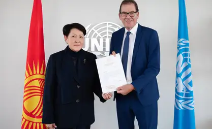 Шайлдабекова ЮНИДОнун башкы директоруна ишеним грамотасын тапшырды
