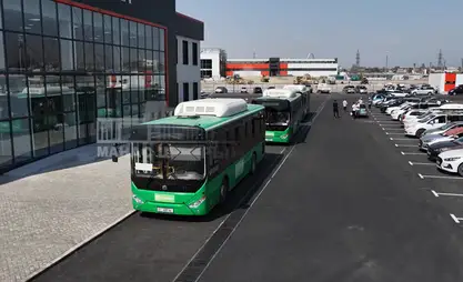Манас шаарында эки жаңы автобус каттамы ишке кирди