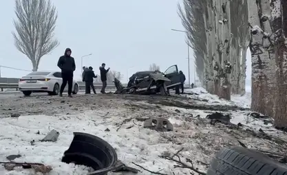 Айдоочу ооруканада. "Манас" аэропортунун жолунда кырсык катталды
