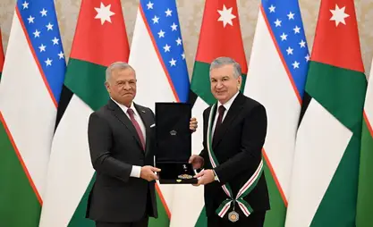 Шавкат Мирзиёев Иорданиянын жогорку мамлекеттик сыйлыгына татыды